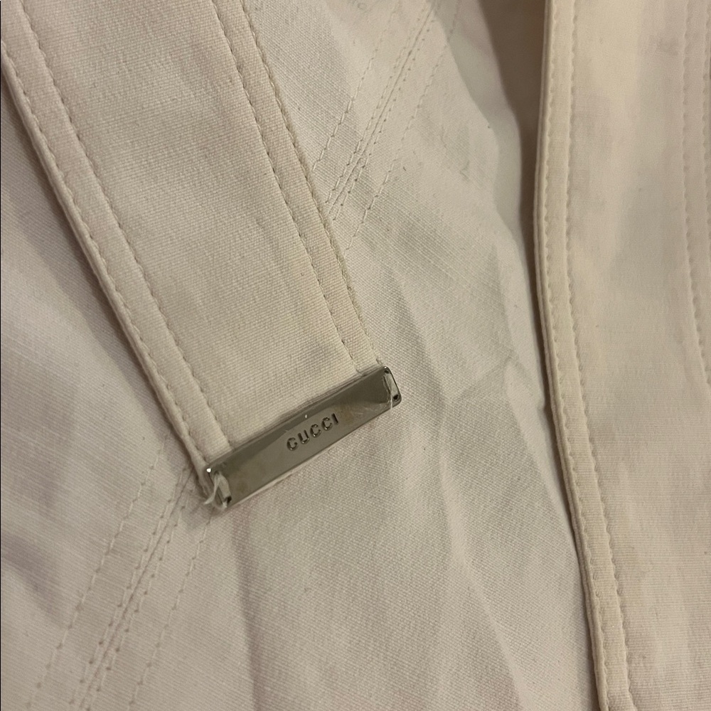Gucci ivory/white belted bamboo skirt - Picture 13 of 13